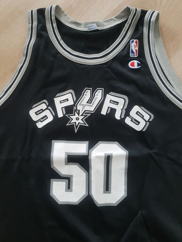 Retro David Robinson #50 San Antonio Spurs Basketball Trikot Genäht Schwarz 