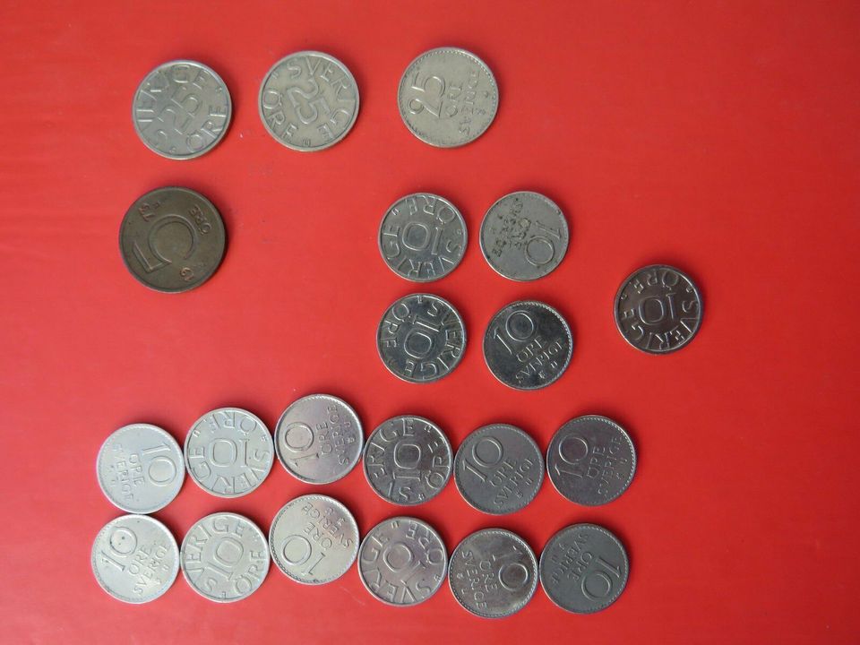 Schwedische Münzen - Öre - Umlaufmünzen in Baden-Württemberg - Schömberg b. Württ