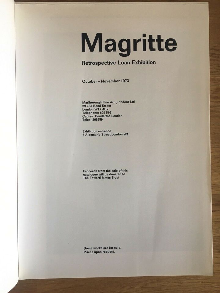 Katalog Magritte Ausstellung 1973 in Rendsburg