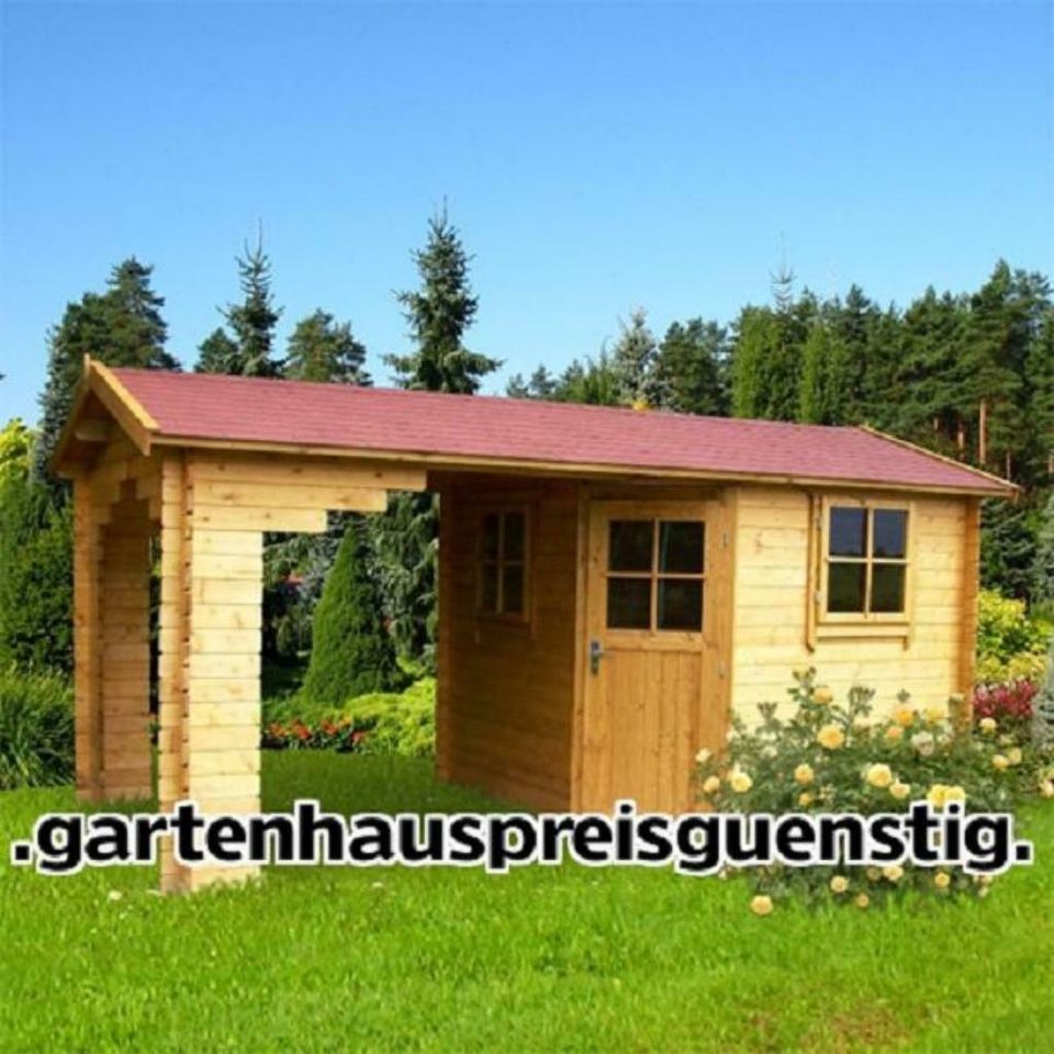 mit Fußboden 283928 Agande Gartenhaus Blockhaus Gerätehaus Holz 260x260 28mm 
