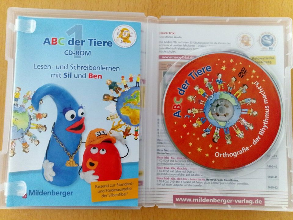 2 x Mildenberger Silbenmethode * ABC der Tiere u. Hexe Trixi * CD in Oberthulba