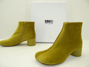 MM6 by Maison Martin Margiela Leder Stiefelette in Weiß Damen Schuhe Stiefel Stiefeletten 