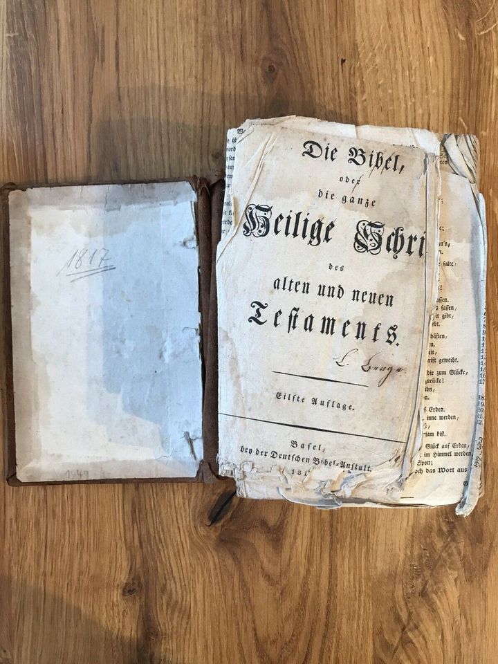 Die heilige Schrift - Bibel - aus dem Jahr 1817 - Antiquariat in Bonn