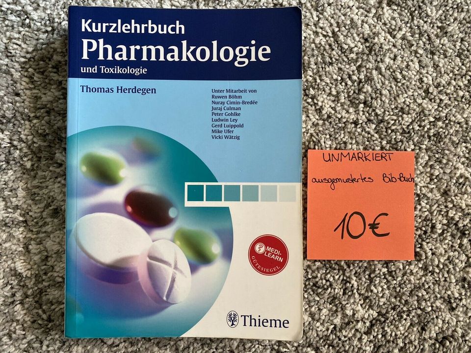Kurzlehrbuch Pharmakologie und Toxikologie Thieme in München