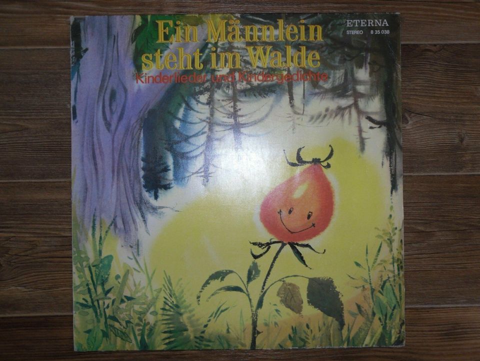 Kinderlieder Kindergedichte LP Vinyl Eterna Ein Männlein steht im Walde DDR 