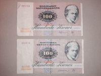 Banknoten  100 Kronen Dänemark 2 Unterschrift Variante Geldschein München - Schwabing-Freimann Vorschau