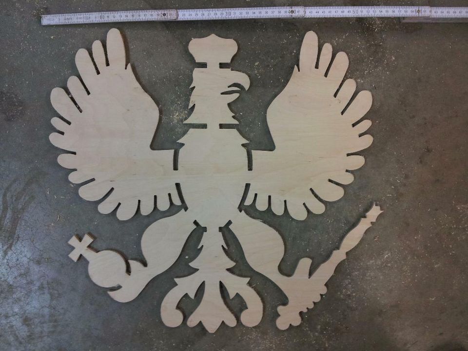 Schützenadler Holz Pappel ca.45 cm x 42 cm x 0,6 cm Adler Holzvogel Schützenfest 