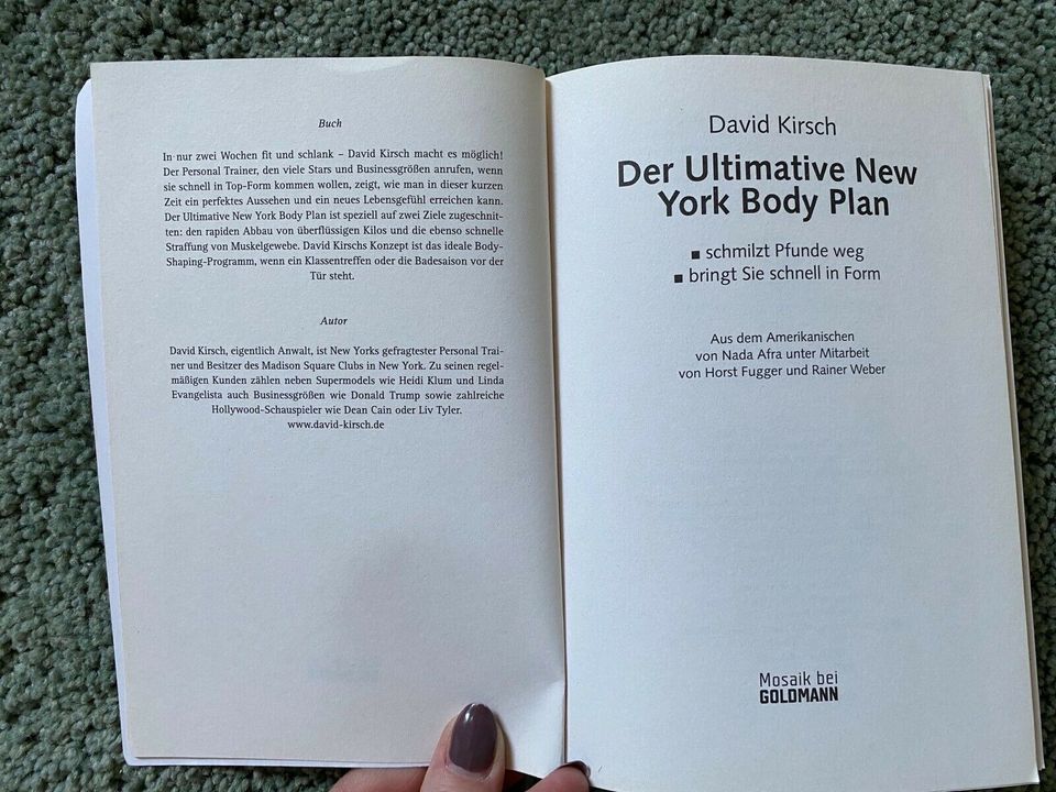 Buch New York -Body Plan von David Kirsch, Heidi Klum in Rheinland-Pfalz - Eppelsheim