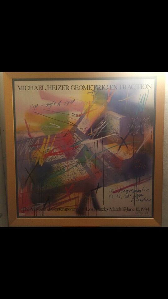 Michael Heizer 45 90 180 Geometric Poster Bild Kunstdruck 117x117cm 