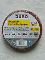 Exzenter- Haftschleifpapier von DURO / Set: 20-tlg. D=125mm, Neu! Dortmund - Lütgendortmund Vorschau