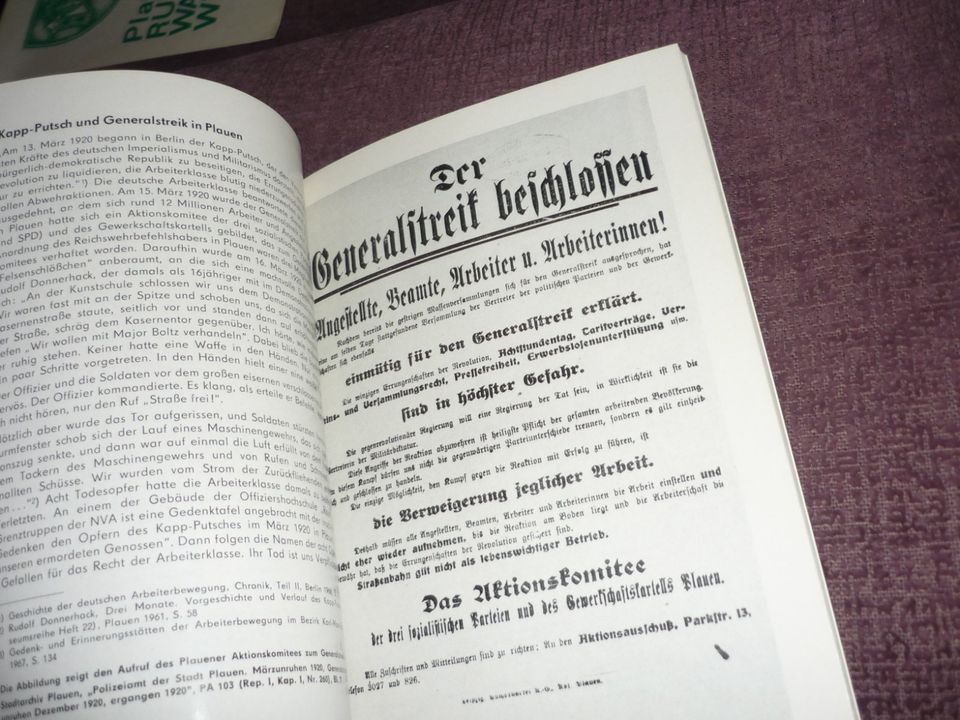 Dokumente aus der Geschichte der Stadt Plauen - DDR 1974 in Sachsen - Plauen