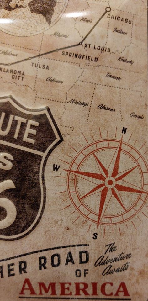 Blechschild Route 66 USA Original Adventure,Nostalgie Schild 30 cm !,NEU 