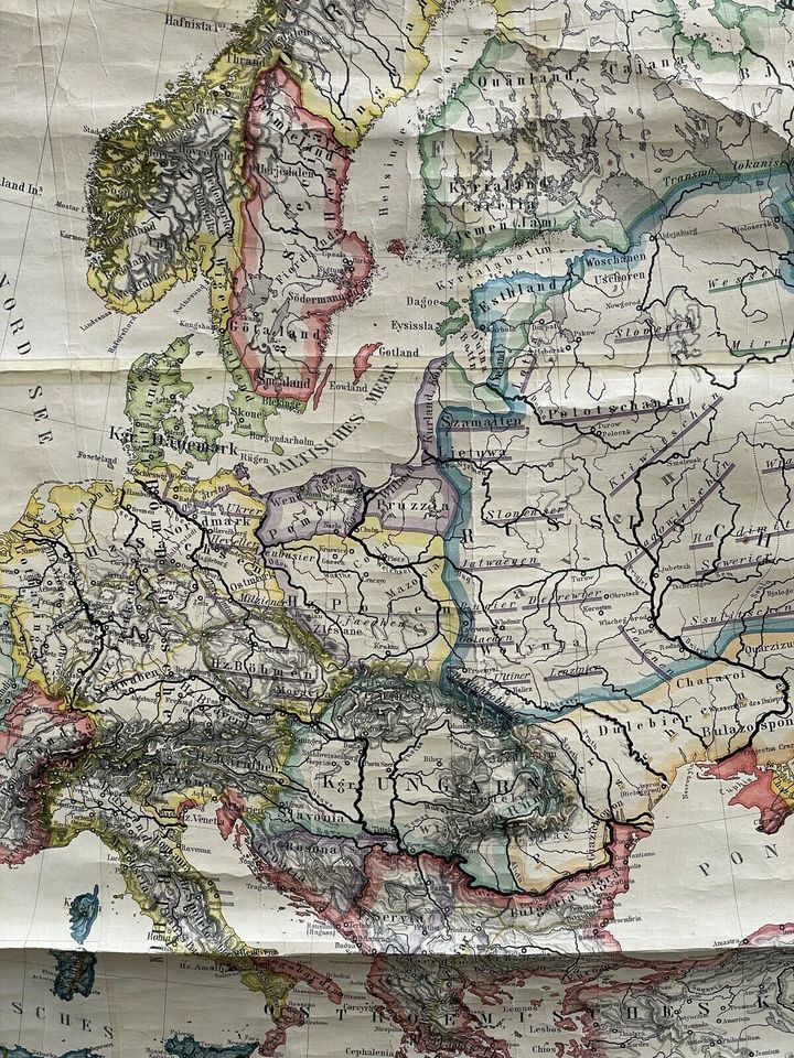 Europa in der zweiten Hälfte des 18. Jahrhunderts Wandkarte in Traben-Trarbach