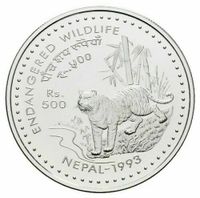 Nepal 1993 Tiger Gefährdete Tierwelt 925 Silber Münze Rheinland-Pfalz - Waldbreitbach Vorschau
