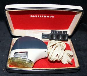50er Jahre erster Philips Rasierapparat Philishave Bakelit Trockenrasierer 50s 