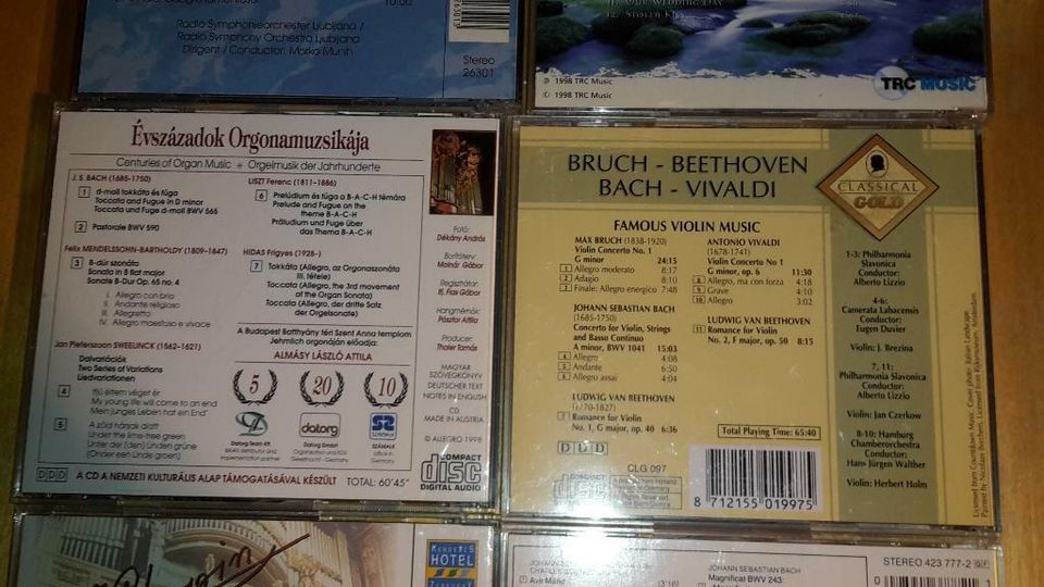 Set 6 CDs:Tchaikovski, Orgel, Chopin Ave Maria, Lord of the Dance in Dresden