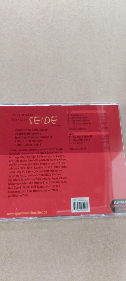 Hörbuch, SEIDE, von A. Baricco, 2 CDs in Baden-Württemberg - Löchgau