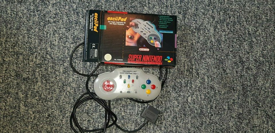 SNES ascii Pad Controller Original Super Nintendo (mit OVP) RAR in Unterlüß