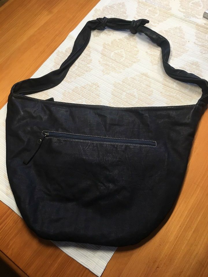 Handtasche, Leder, made in Italy, blau in Bad Segeberg