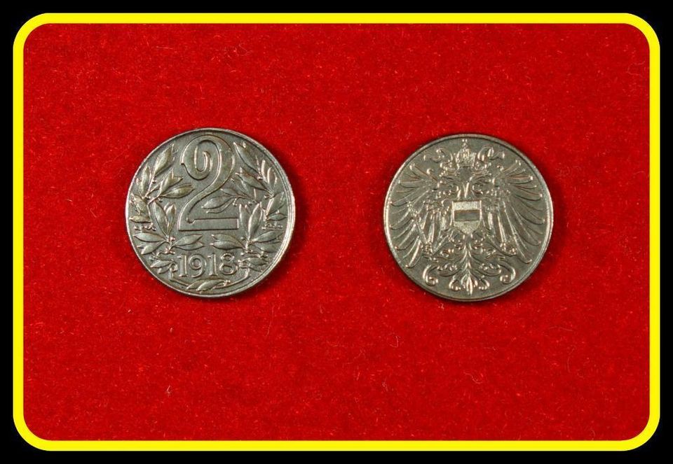 2 Heller Münze 1917 oder 1918 - Eisen (Österreich) in Passau