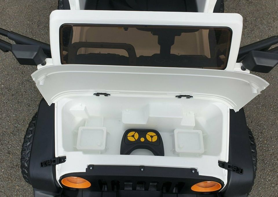 Elektroauto weiß Kinderfahrzeug Doppelsitzer Jeep Kinderauto große Vers SUV ATV 