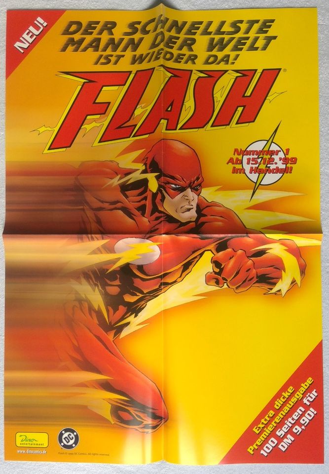 Flash Werbeposter (Dino 1999) in Donauwörth