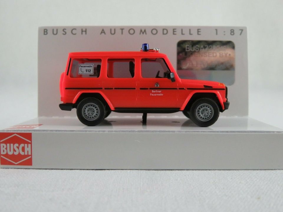 Busch 1:87,Mercedes G-Klasse 1990 Werkfeuerwehr Daimler-Benz Werk Hamburg 