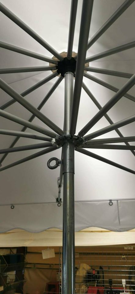 Marktschirm Marktstand Umbrella Schirm Messestand 2x2m inkl 20kg Fuß 