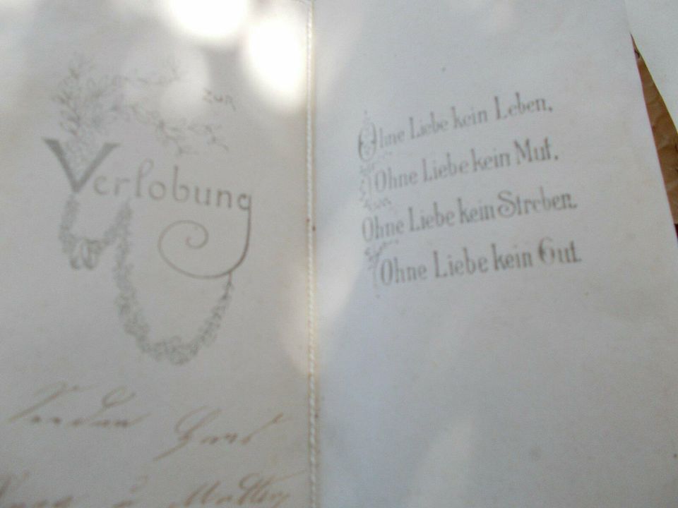 Sehr alte Karten ,2x Verlobung ,1x Hochzeit , 1xKonfirmation. in Schleswig-Holstein - Westensee