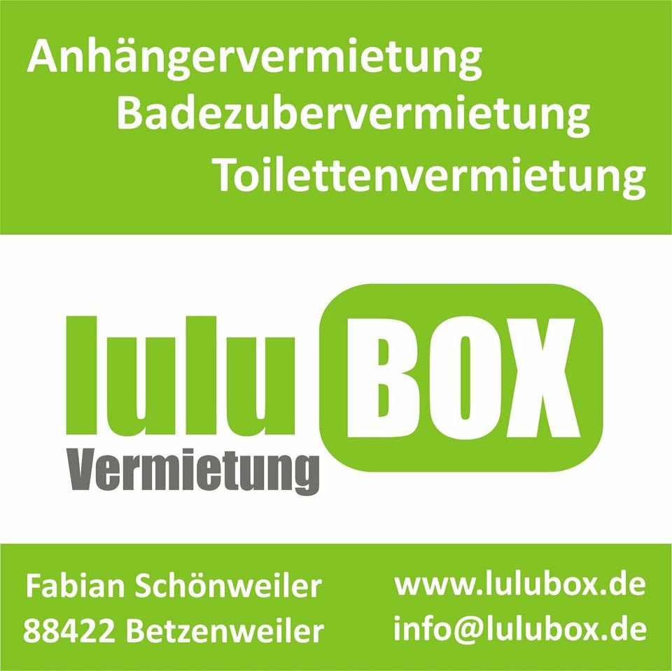 WC-Wagen, Toilettenwagen, Klowagen, Mieten, WC, Anhänger in Baden-Württemberg - Bad Schussenried