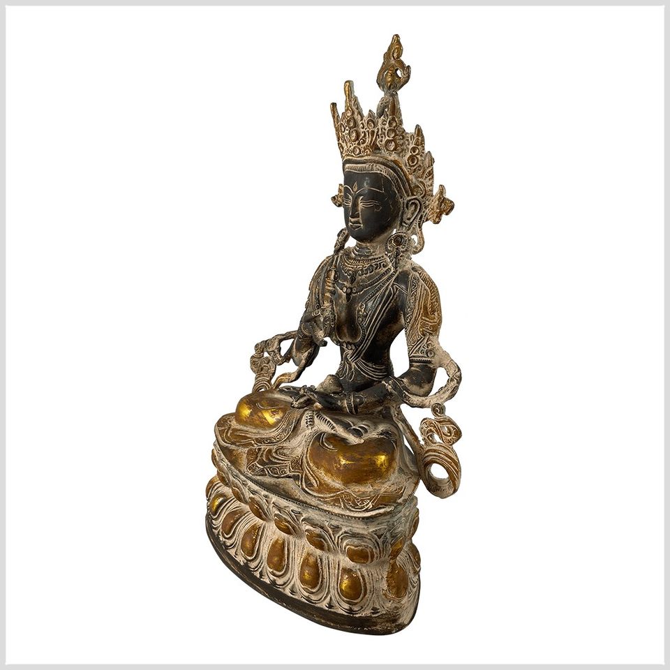 Chenresig Handarbeit Avalokiteshvara Höhe 4,5cm Buddha Statue aus Messing 