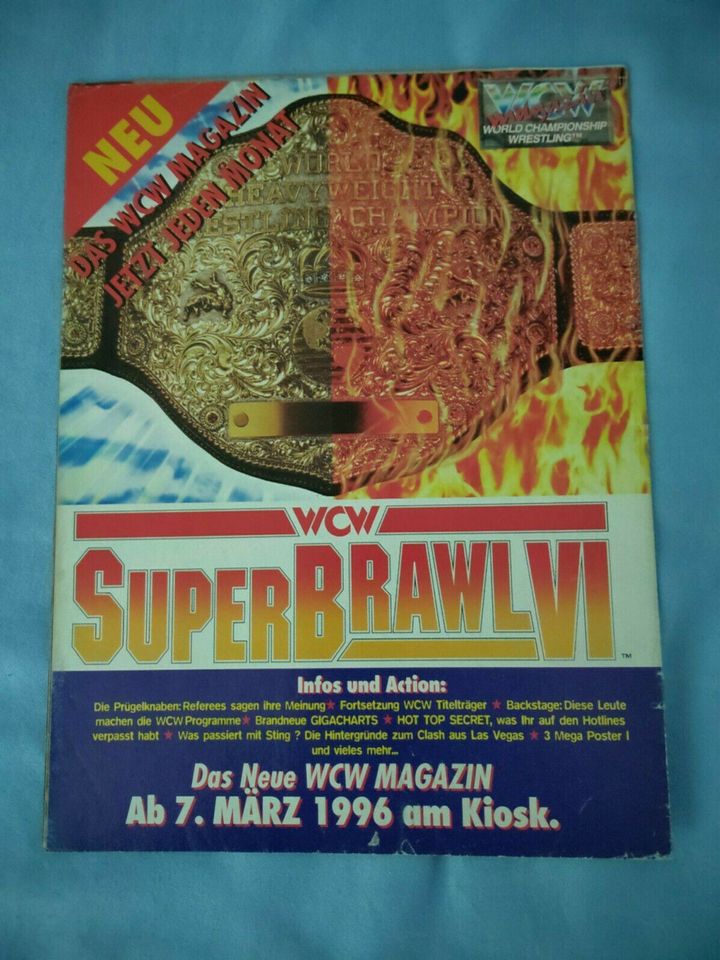 Magazin WCW World Championship Wrestling mit Postern zur Auswahl 1994 95 