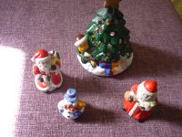 4 teil. Weihnachts Deko aus bemalter Keramik Sachsen - Plauen Vorschau