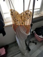 Paillettenkleid weiß beige XS S Glitzer Maxikleid Kleid lang Baden-Württemberg - Sinsheim Vorschau