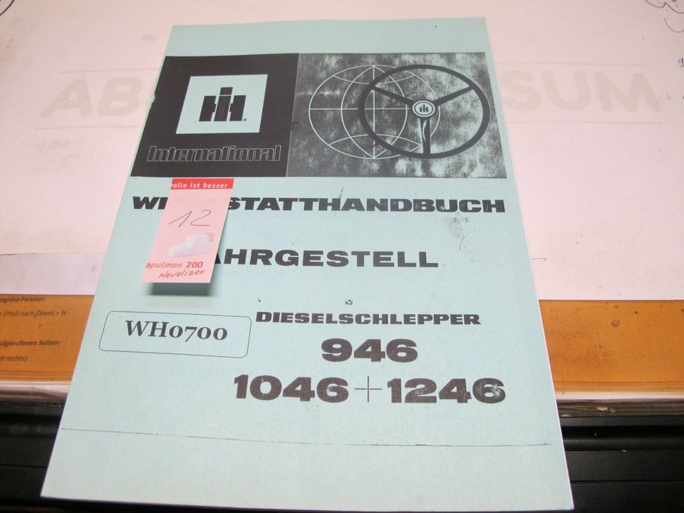 824 Werkstatthandbuch Regelhydraulik 724 624 IHC Schlepper 523 