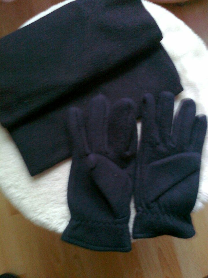Handschuhe + Schal für Herren, schwarz, Gr. L, Wintermode, weich in Niedersachsen - Herzberg am Harz