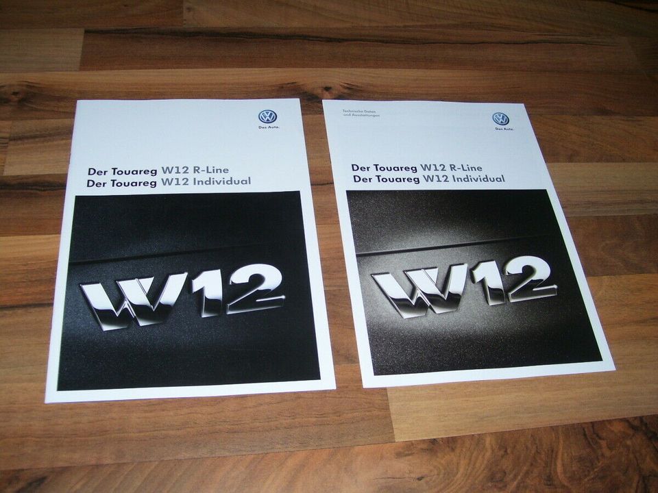 W12 Individual Prospekt Preisliste von 2008 VW Touareg Typ 7L W12 R-Line 