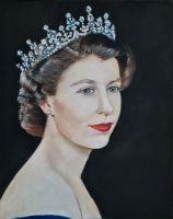 Pastellkreide-Bild "Elizabeth II.", handgemalt Baden-Württemberg - Wiesloch Vorschau