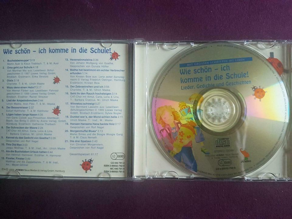 Wie schön Ich komme in die Schule -CD Lieder Gedichte Geschichten in Marktrodach