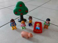 1 2 3 Playmobil 5 Figuren Eltern Baby Baum Schwein - wie NEU Hessen - Weilmünster Vorschau