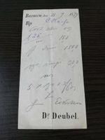 Rezept Dr. Deubel, Barmen (Wuppertal) von 1877 Wuppertal - Elberfeld Vorschau