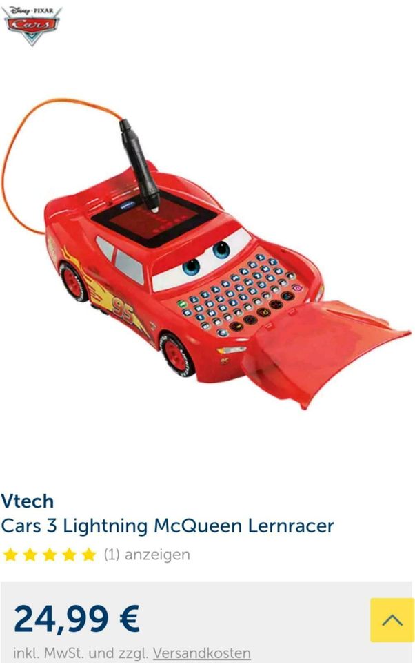 V-Tech "Cars 3, Lightning McQueen" Lernracer in Rheinland-Pfalz - Dockweiler