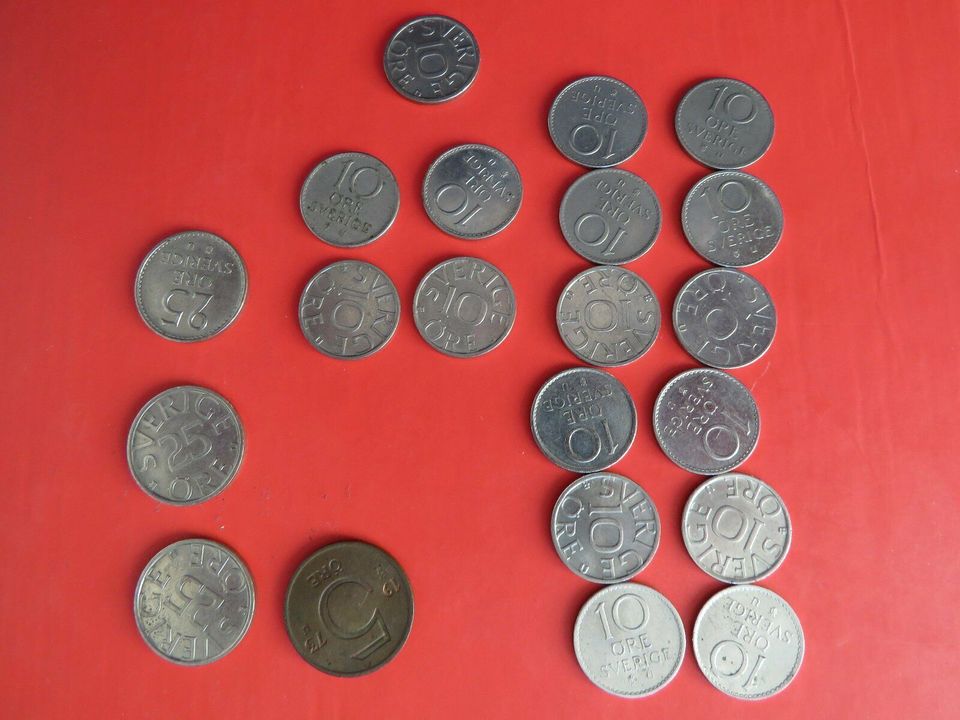 Schwedische Münzen - Öre - Umlaufmünzen in Baden-Württemberg - Schömberg b. Württ