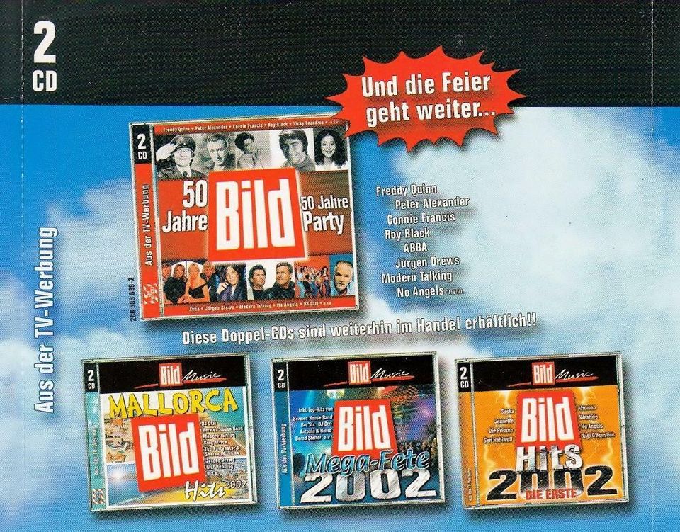 SAMPLER - BILD - HITS 2002 / 2  - 2CD's - NAIDOO, SCOOTER, ATB in Eschweiler