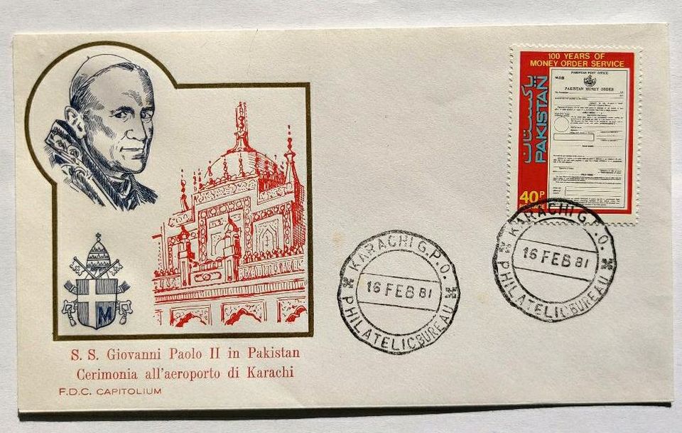 Briefmarken Ersttagsbrief FDC Pakistan Papst Johannes Paul II. in Schleswig-Holstein - Bargteheide