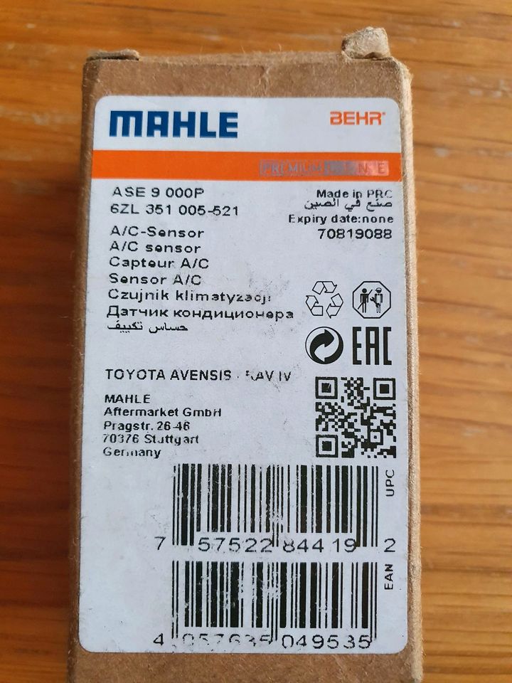 Mahle ASE 19 000P Sensore A/C 