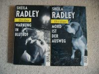 Sheila Radley: Mord ist der Ausweg; Warnung in Blutrot, je 1,- Wandsbek - Hamburg Farmsen-Berne Vorschau