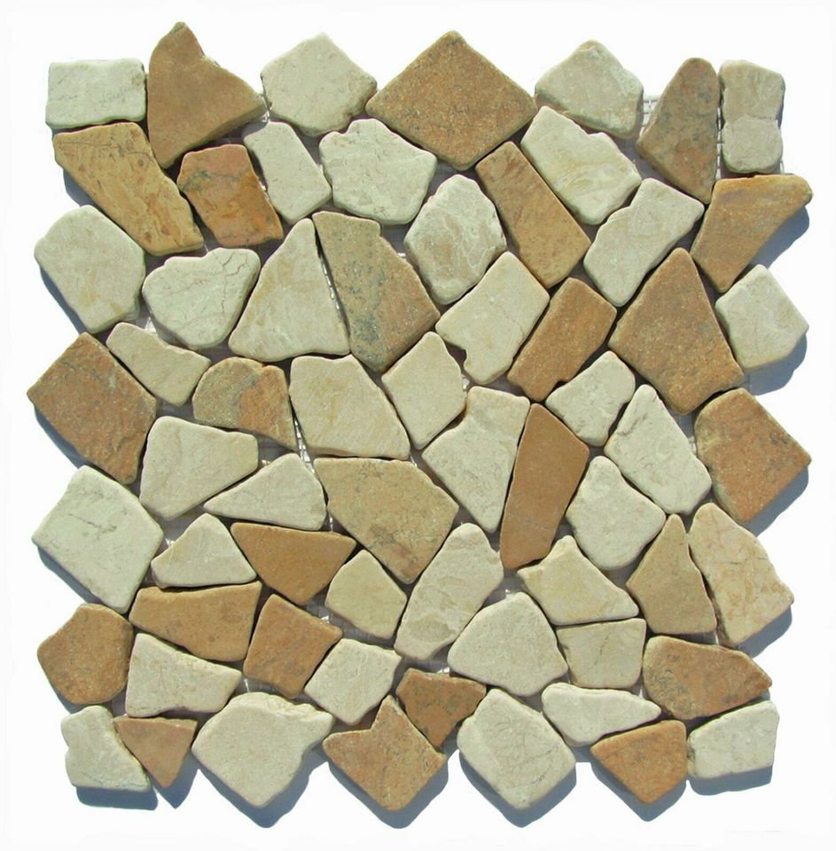 1 Matte Marmor Hellgrau M-010 Bruchstein-Mosaik Naturstein Lager Herne 