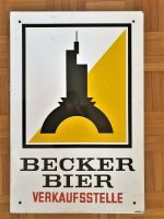 Altes Werbeschild BECKER BIER Verkaufsstelle ca 60 x40 cm Saarland - Heusweiler Vorschau
