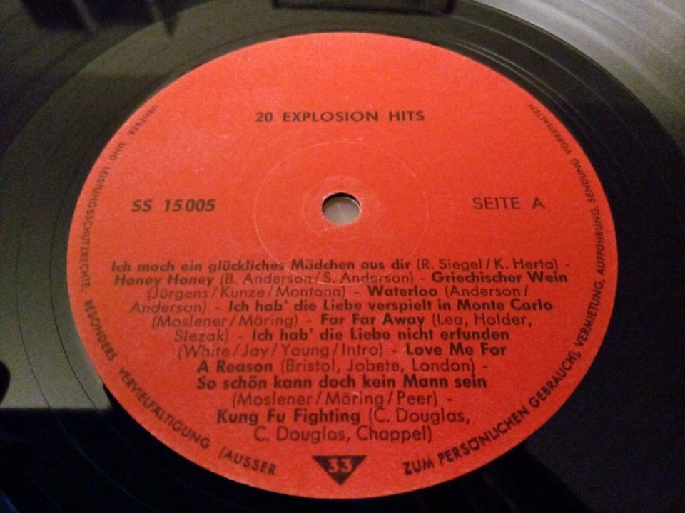 Vinyl Album – 20 Explosion Hits – aus Deutschland von 1974 in Köln